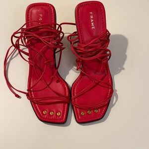 Frame Ankle-wrap Red Heels